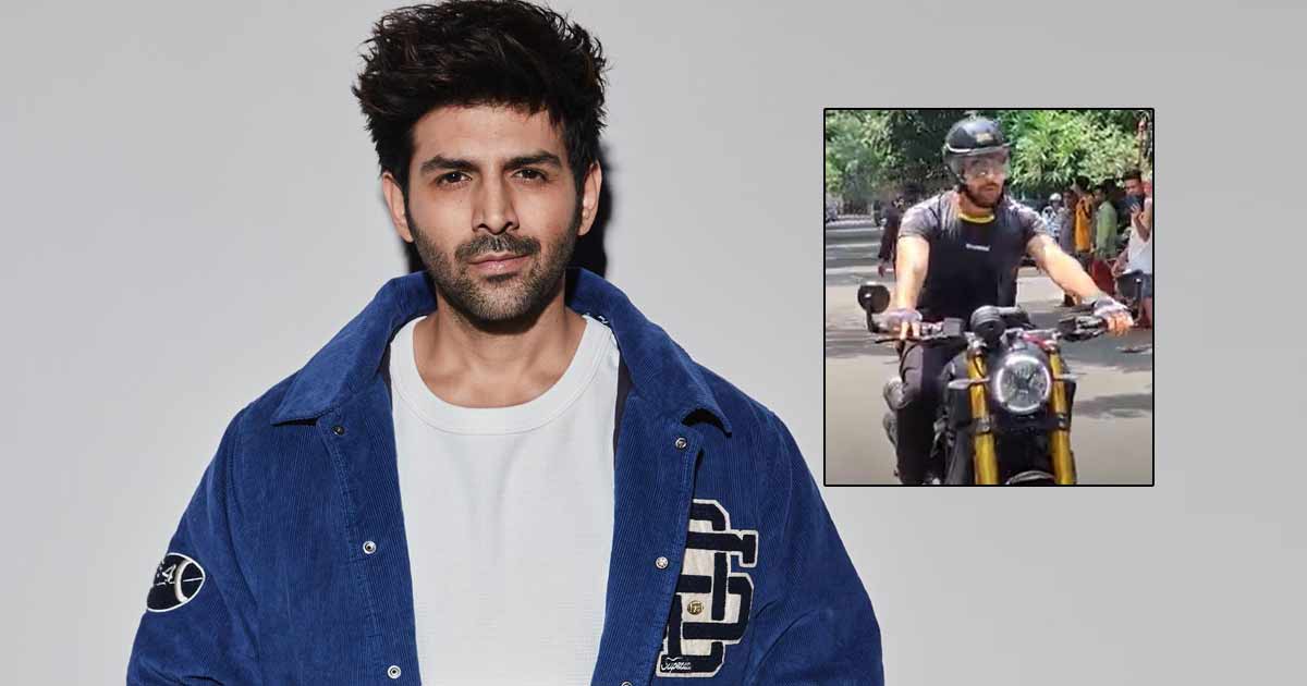 Kartik Aaryan Makes Sure To Wear A Helmet As He Ditches His Four Wheeler For A Bike Ride!