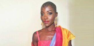 Lupita Nyong'o Rocked A Henna Tattoo Design On Her Shaved Head