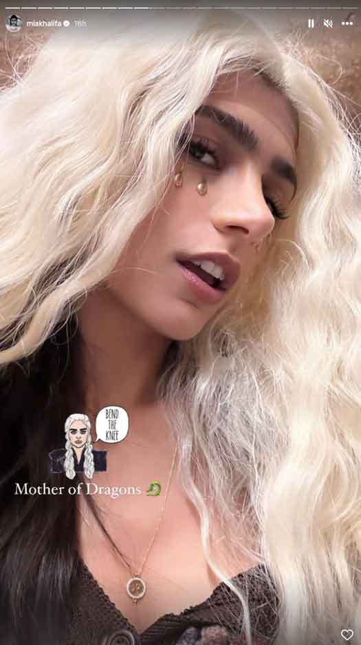 Mia Khalifa Breaks The Internet With Her Sultry Daenerys Targaryen Look From Game Of Thrones