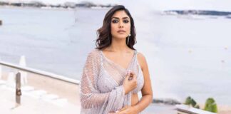 Mrunal Thakur embodies her real “Desi Girl” avatar in her first official red carpet appearance at Cannes, draped in a stunning Falguni and Shane Peacock saree