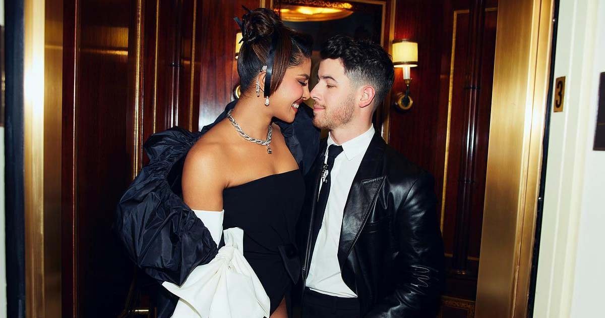 Priyanka, Nick twinning in monochrome at Met Gala Carpet