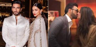 Ranveer gives a soft kiss on Deepika's lips during her TIME magazine interview