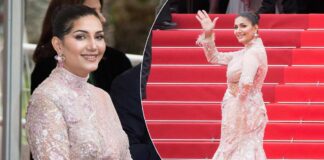 Sapna Choudhary fulfils 'lifetime dream' in crepe coloured gown at Cannes
