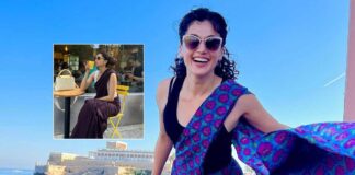 Taapsee Pannu saunters in a saree while vacationing in New York