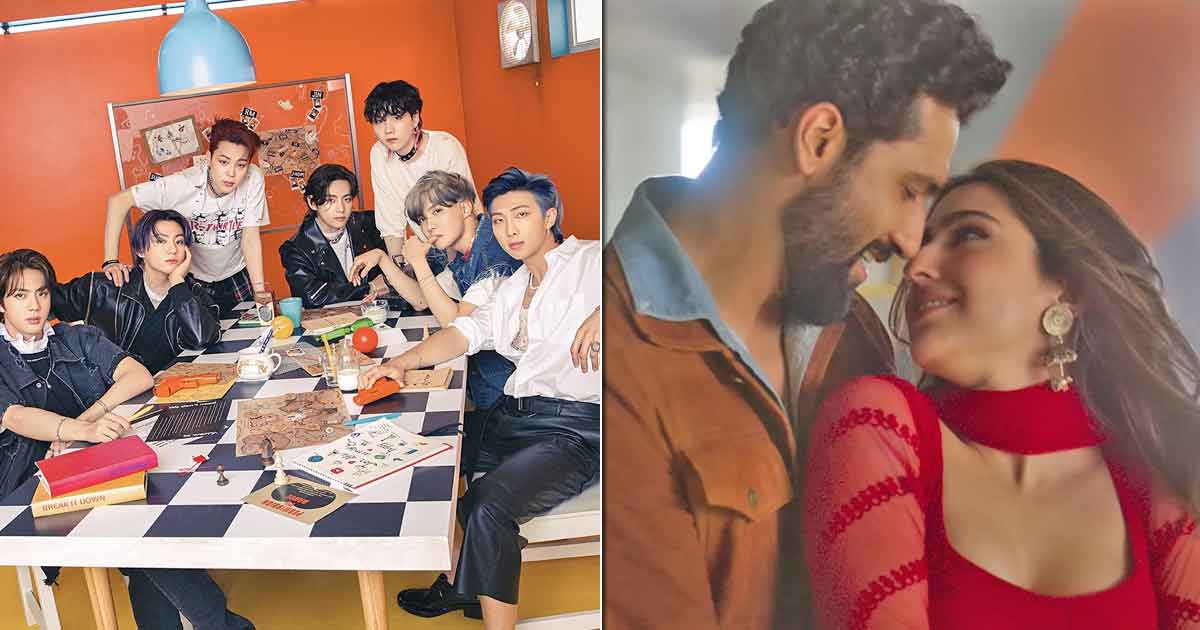 BTS Dancing On Sara Ali Khan & Vicky Kaushal's 'Tere Vaste' Song