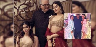 Janhvi Kapoor & Khushi Kapoor Pose In Swimwear With Father Boney Kapoor & Get Labelled As ‘Shameless’, A Troll Says: “Ek Towel Main Aur Ek Bagair Pant Ke…” Janhvi Kapoor & Khushi Kapoor Pose In Swimwear With Father Boney Kapoor & Get Labelled As ‘Shameless’ By Netizens - See Pic Inside