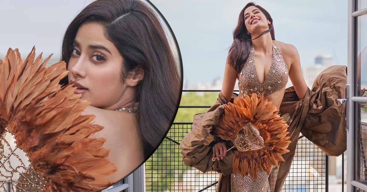 Janhvi Kapoor Puts Up A Busty Display Donning A Cl*avage Exposing Gold Ensemble Gown - Take A Look