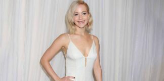 Jennifer Lawrence Takes Up The Street Style A Notch Higher By Going Braless Under A Sheer Gown & A Blazer