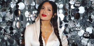 When Salma Hayek Showed Way More Cleav*ge That She Meant To While Saving Herself From A Oopsie Moment On The Red Carpet
