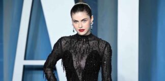Alexandra Daddario Once Hypnotised Us With Her Beauty In Red Plunging Neckline Gown