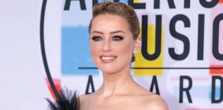 Amber Heard Once Looked Like The Queen Of Oceans By Donning A Sultry Blue Bodysuit With Plunging Neckline