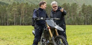 Christopher McQuarrie and Tom Cruise explain Cruise's death-defying bike stunt in 'MI7'