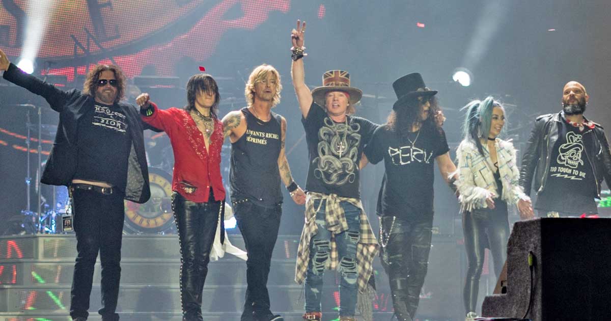 Hard Rock Band Guns' N Roses Wrap Up The European Leg Of Their World Tour As They Rocked The Night For Their Greek Fans