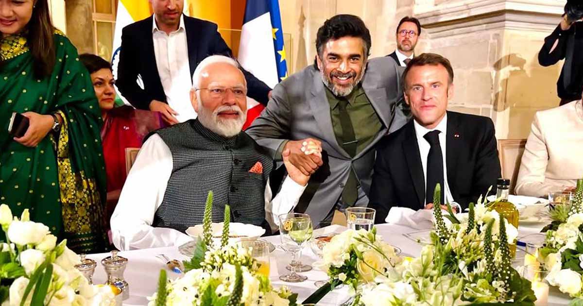 R Madhavan dines with PM Modi, French President at Louvre