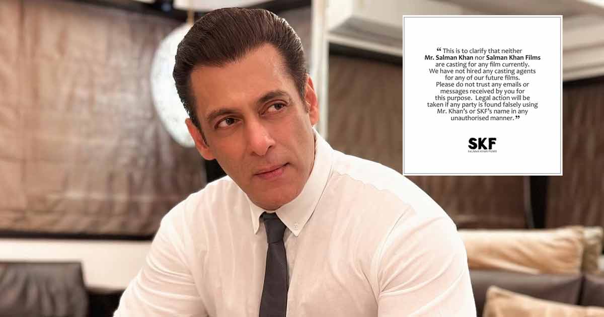 Salman Khan Issues Notice Against Fake Casting Calls Under His Name