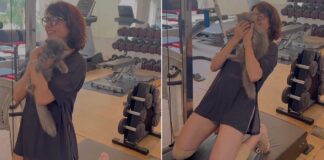 Samantha shells fitness goals as she drops cute workout video with her cat 'Gelato'