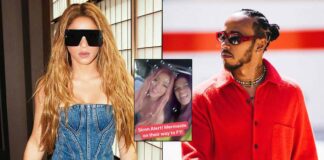Shakira Adds Fuel To Romance Rumours With Lewis Hamilton As She’s Happy As Ever Singing On Her Way To Watch Him Win At The Grand Prix! Shakira Attends Grand Prix To Support Alleged Beau Lewis Hamilton?