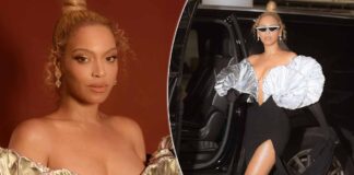 When Beyonce Donned A Black & Silver Gown WIth The Most Plunging Neckline Ever