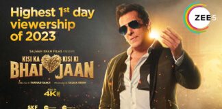 ZEE5 Global’s ‘Kisi ka Bhai Kisi Ki Jaan’ Sets New Milestones, Clocks Highest Release Day Viewership of 2023 ZEE5 Global's 'Kisi ka Bhai Kisi Ki Jaan' Sets New Milestones, Clocks Highest Release Day Viewership of 2023