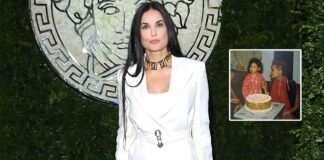Demi Moore posts pic of daughter in agonising throes of childbirth