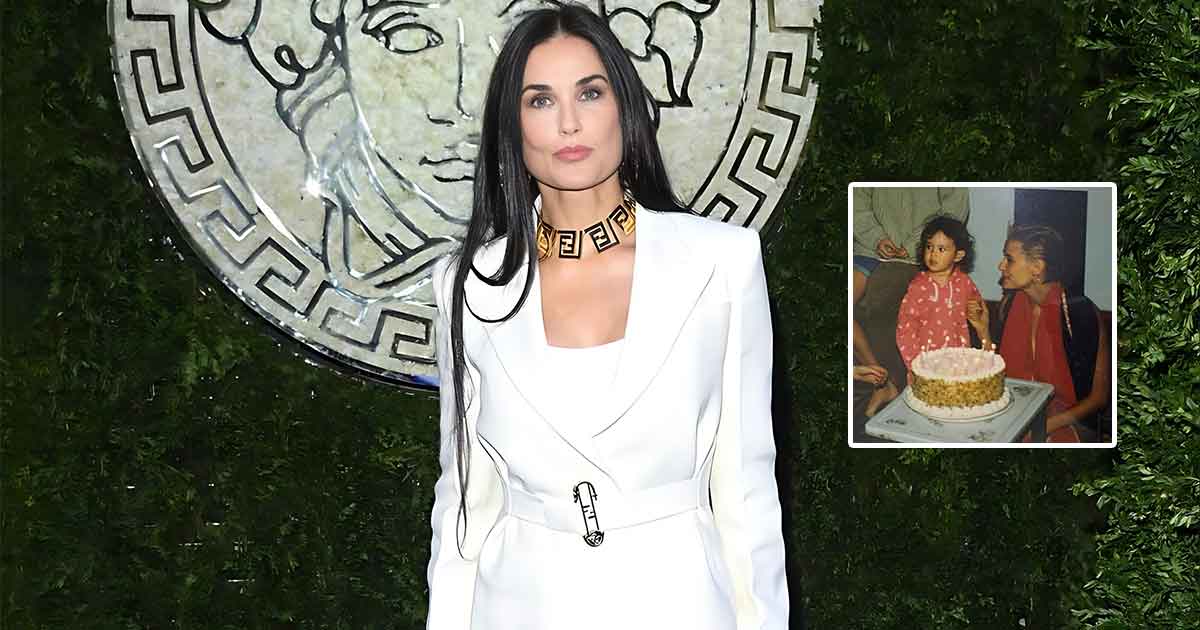 Demi Moore posts pic of daughter in agonising throes of childbirth