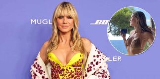 Heidi Klum Flaunts A Dangerously Skimpy Bikini Showcasing Her N*pple & Her Washboard Abs