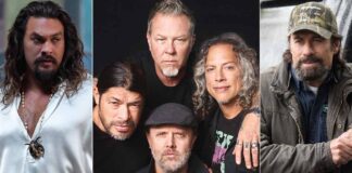 Jason Momoa spotted in Metallica concert alongside John Travolta