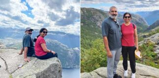 Rajamouli visits Norway's Pulpit Rock with wife Rama after 'Baahubali' screening in Oslo