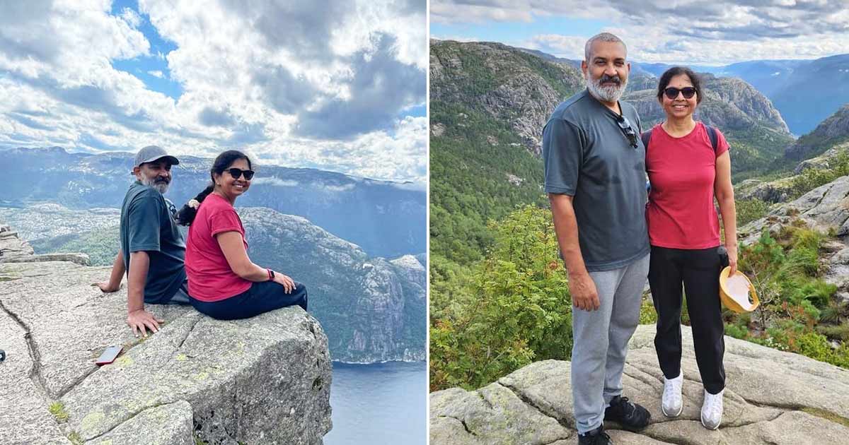 Rajamouli visits Norway's Pulpit Rock with wife Rama after 'Baahubali' screening in Oslo