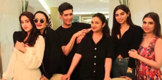 Rekha hugs Janhvi, Parineeti at Manish Malhotra's house party