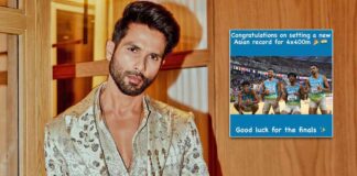 Shahid Kapoor congratulates Indian men’s relay team on setting Asian record