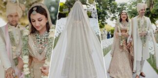RagNeeti Wedding: Parineeti Chopra Looks Ethereal In Her Champagne Coloured Wedding Lehenga, Serves Bride Goals By Flaunting Her Customised Veil