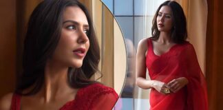 Sonam Bajwa's Red Hot Saree Look Can Inspire All The Married Ladies Out There To Add Sensuality To Their Traditional Karwa Chauth Look - Check Out!
