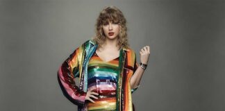 Taylor Swift Rocks A S*xy Little Denim Dress With Her Signature Red Hot Lips & Busty Display At VMAs Afterparty Post Historic Award Night - Take A Look!