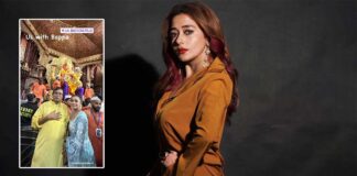 Tina Datta seeks blessings at Lalbaugcha Raja