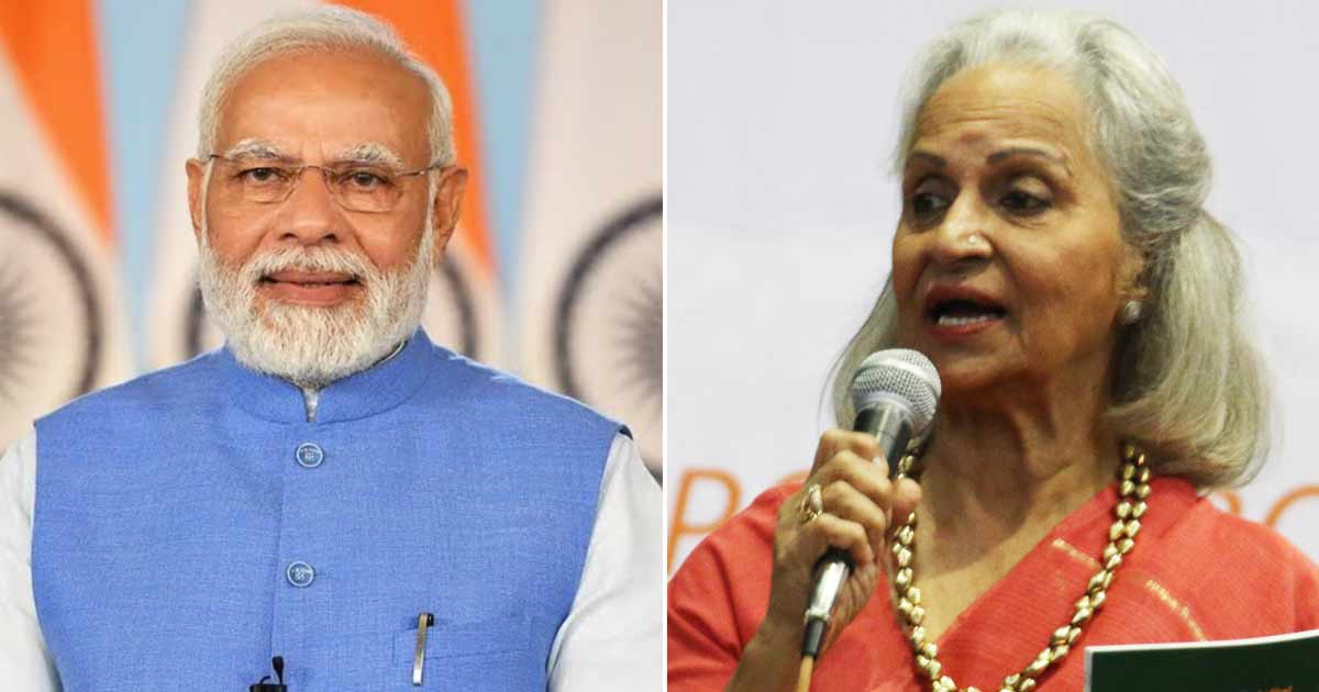 PM Narendra Modi Heaps Praises On Waheeda Rehman's Filmy Journey As The Veteran Actress To Be Honoured With Dadasaheb Phalke Lifetime Achievement Award: "She Embodies The Best Of Our Cinematic Heritage"