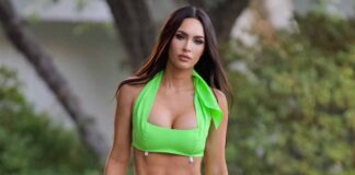 When Megan Fox Looked Regal Like A Goddess In A Golden Figure-Hugging Gown With A Plunging Neckline That Made Heads Turn On Red Carpet