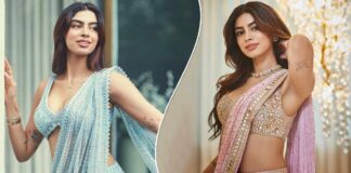 Khushi Kapoor's Elegant Saree Soiree: From Exquisite Banarasi Collection To See-Through Sensual Fits, Choose Your Pick!