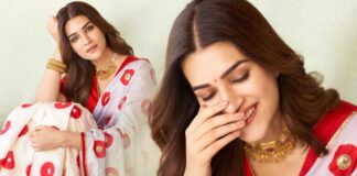Kriti Sanon Brings Timeless Elegance In Stunning Red Saree Proving She Is 'Param Sundari'!