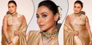 Rani Mukerji Looks Graceful In A Golden Silk Saree & We Can’t Stop Humming Alia Bhatt’s ‘Rani Theme Song’ From RARKPK - Take A Look