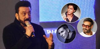 Sanjay Dutt Recalls The Iconic Photographed Moment Of Shah Rukh Khan, Akshay Kumar & Ajay Devgn Camping Outside Mumbai's Thane Jail To Meet Him
