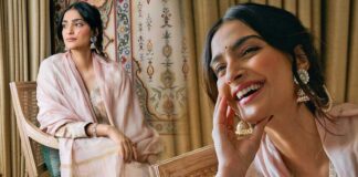 Sonam Kapoor Oozes Royal Elegance By Pairing Polki Jewelry With A 20K Blush Ethnic Ensemble That Will Make You Shine This Festive Season