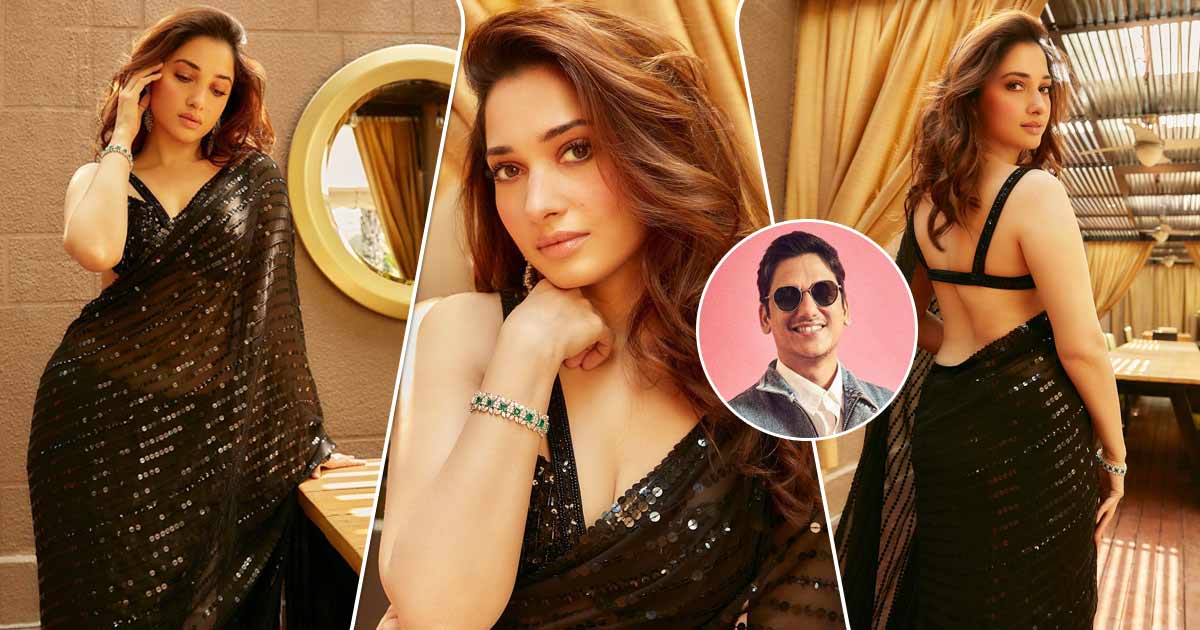 Tamannaah Bhatia Leaves Us Bewitched With S*xy Black Saree & Revealing Blouse As She Looks Just Like A Wow!