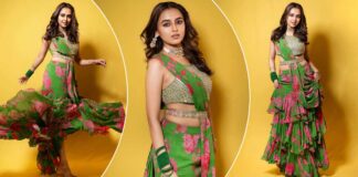 Tejasswi Prakash Makes Fans Go Gaga Over Her Ethnic Look, Serving A 10/10 Look As She Redefines Ruffle Saree - Check Out!