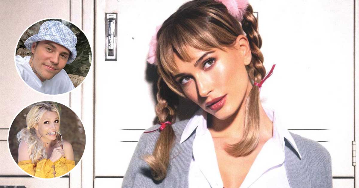 When Hailey Bieber Channeled A Schoolgirl In Britney SpearS-Inspired Halloween Outfit, Looking Adorable - Justin Bieber Couldn't Stop Going 'Baby'
