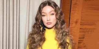 Gigi Hadid In Yellow Jumper On The Streets Of Paris
