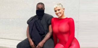Kanye West’s Wife Bianca Censori Puts On A Racy Display As She Slips Into A Black Plunging Dress