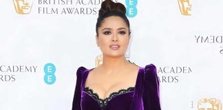 Salma Hayek Once Stopped Time In A Beautiful Body-Hugging Purple Dress With Fine Detailing