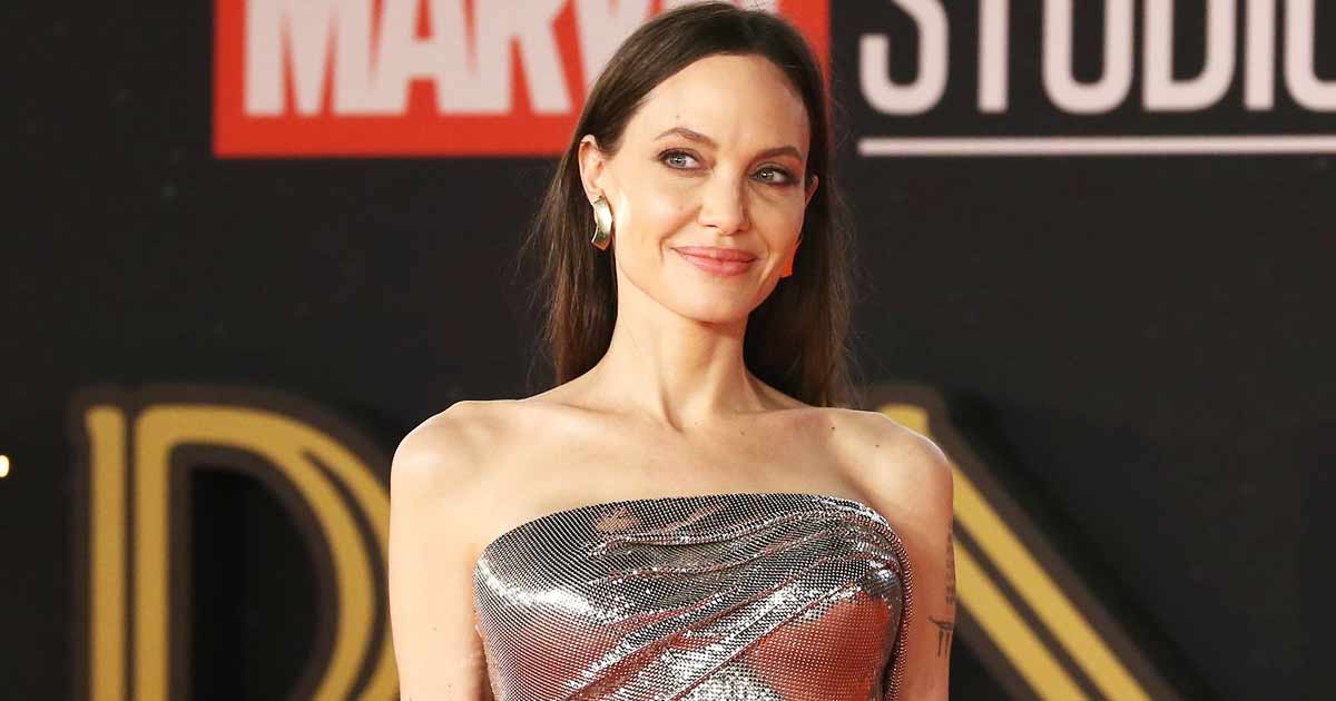 Angelina Jolie Once Slipped Into A Little Black Shimmery Dress