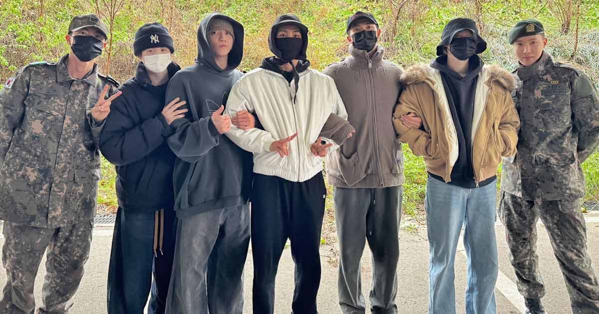 BTS Reunites To Bid Emotional Farewell To RM & V As They Begin Their Military Service!
